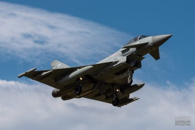 Photo of RAF Typhoon aircraft in flight by Norman Young