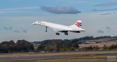 Photograph of final flight of the Concorde aircraft at Edinburgh EDI by Norman Young