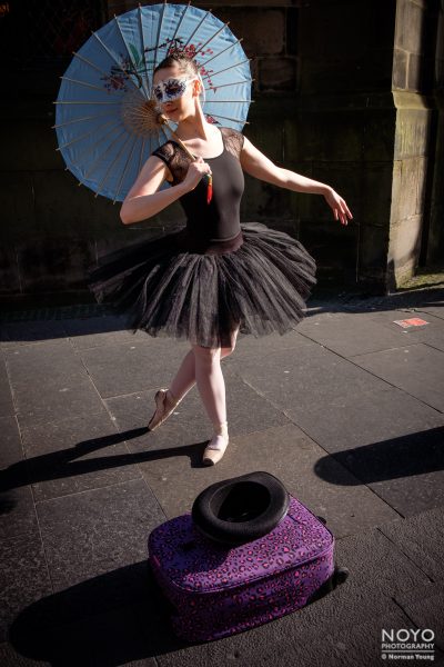 Photo of Edinburgh Street Entertainer at the Fringe by Norman Young